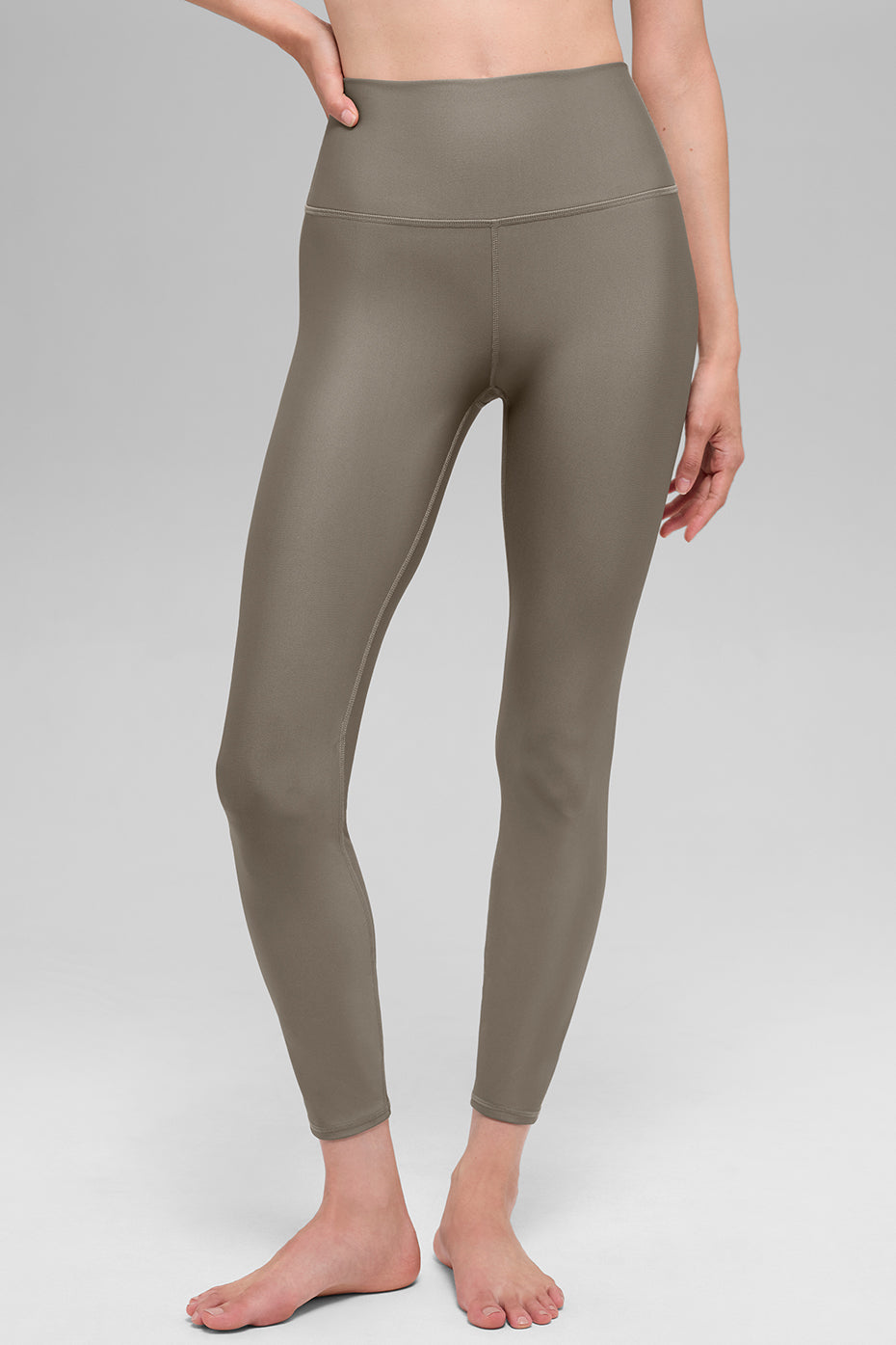 Alternative view of High Waist Airlift Legging   Light Cocoa