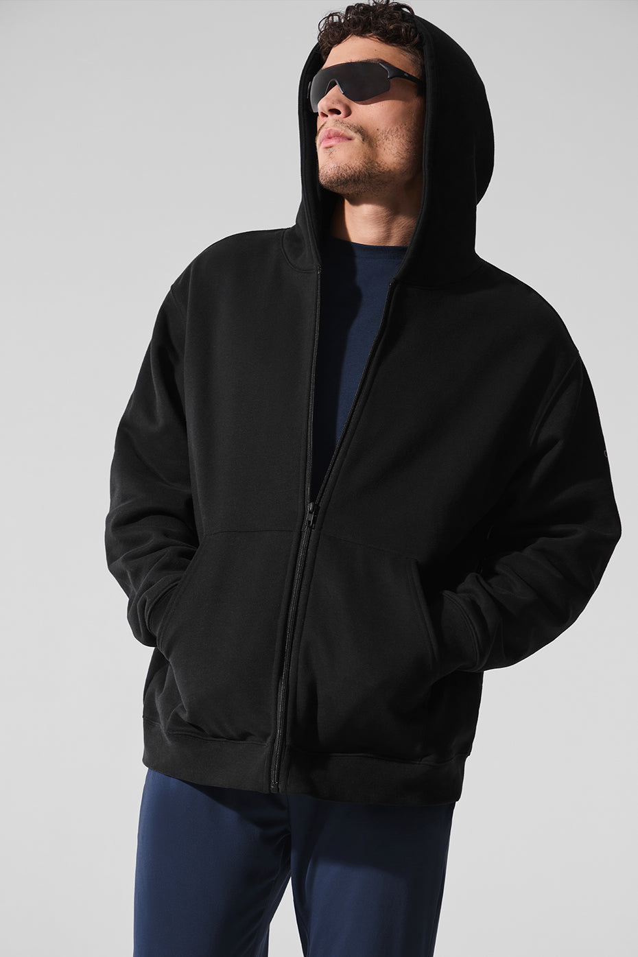 Alternative view of Renown Heavy Weight Full Zip Hoodie   Black