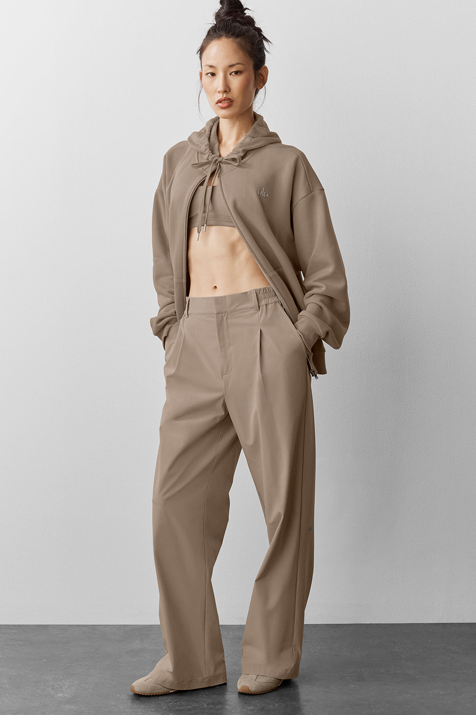 High Waist Pursuit Trouser (Regular)   Gravel