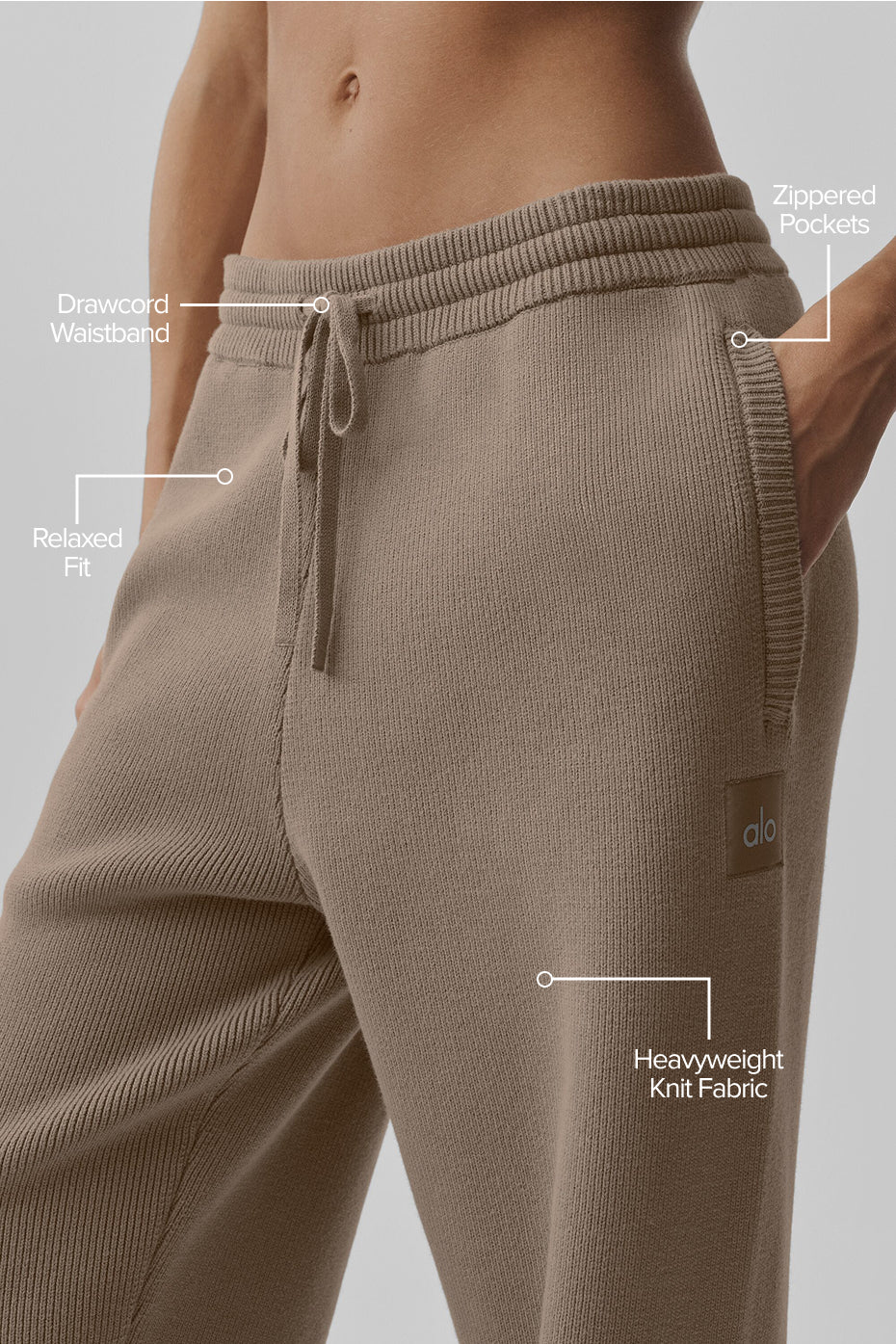 Alternative view of Scholar Straight Leg Sweatpant   Gravel