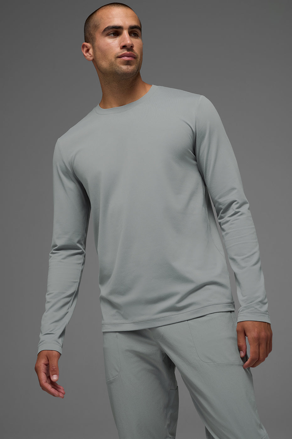 Alternative view of Conquer Reform Crewneck Long Sleeve   Lunar Grey