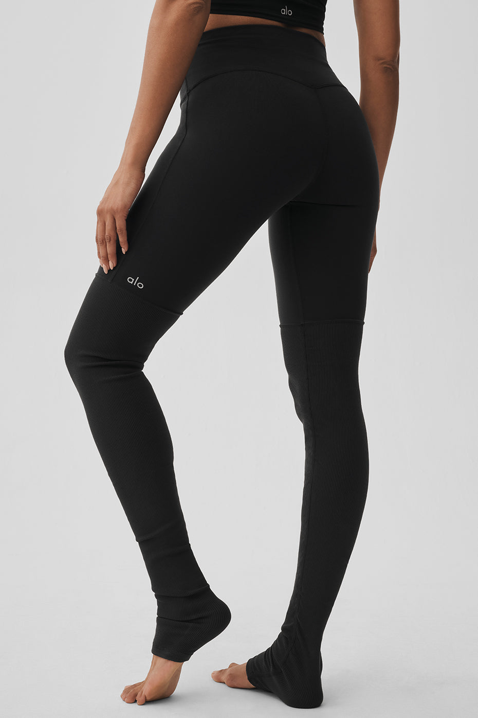 Alternative view of Airbrush High Waist Highlight Goddess Legging   Black