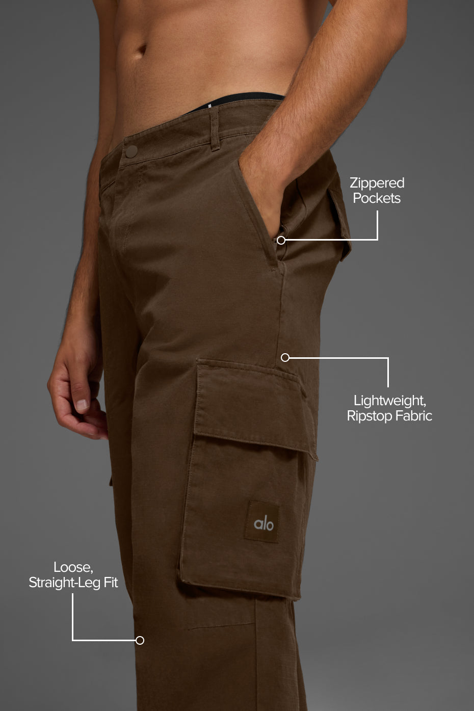 Alternative view of Cargo Ripstop Trouser   Espresso