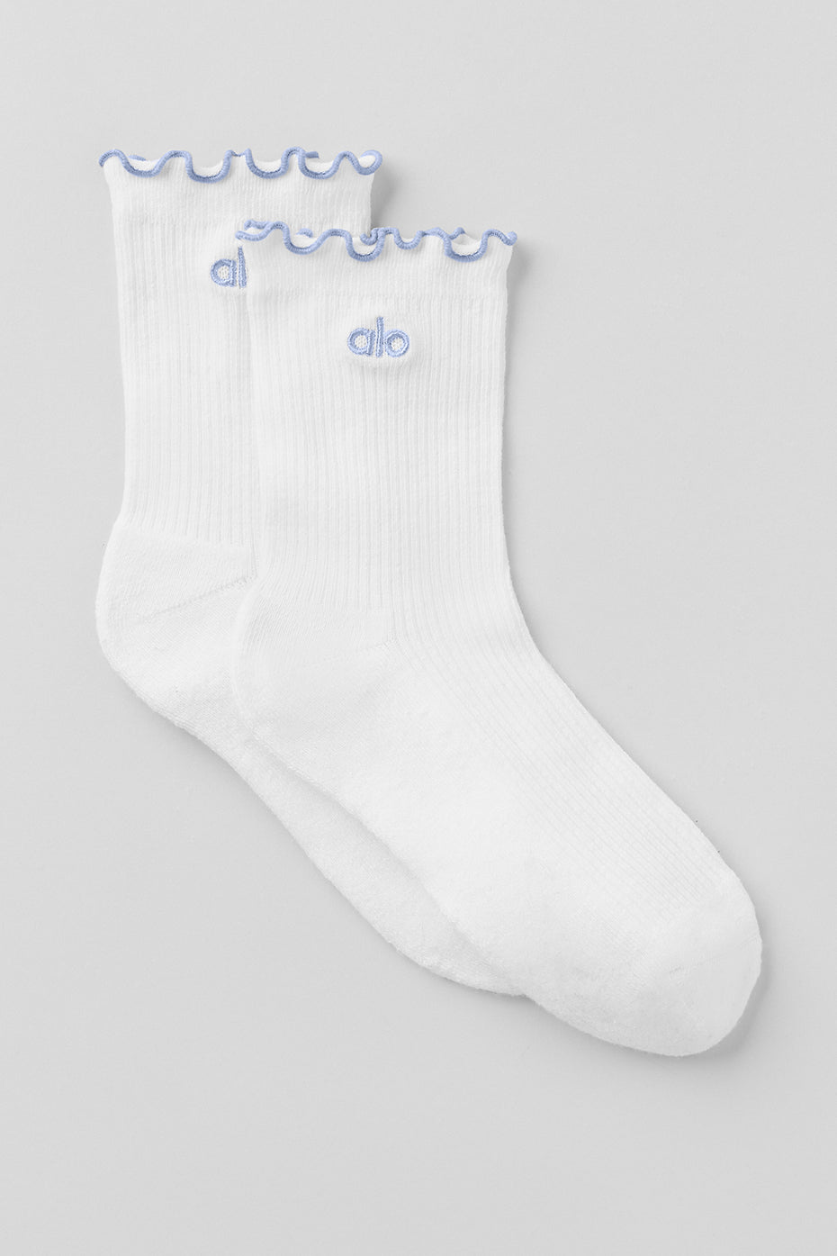 Women's Lettuce Edge Sock   White/Winter Frost