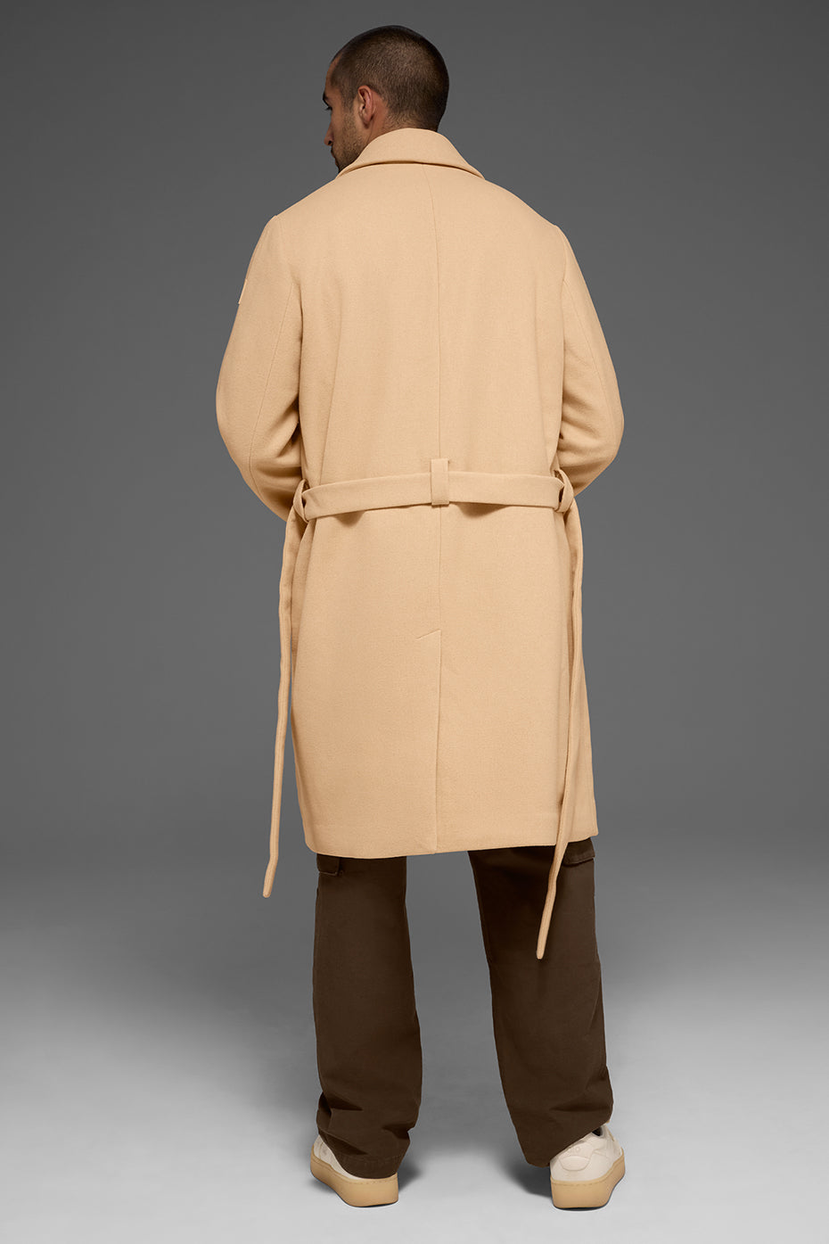 Alternative view of Wool Gameday Overcoat   Camel