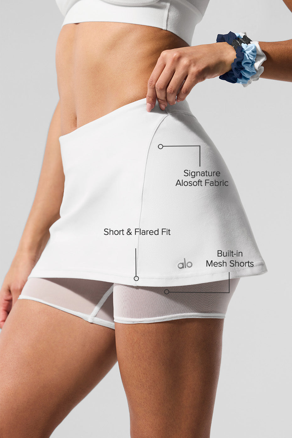 Alternative view of Alosoft Serve It Up Skirt   White