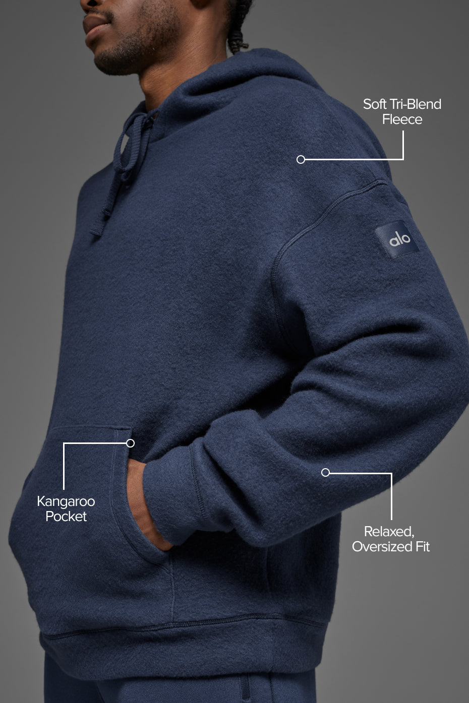 Alternative view of Triumph Restore Hoodie   Navy