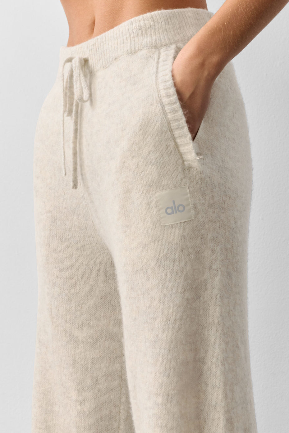 Alternative view of Wool Cashmere New Class Sweatpant   Oatmeal Heather