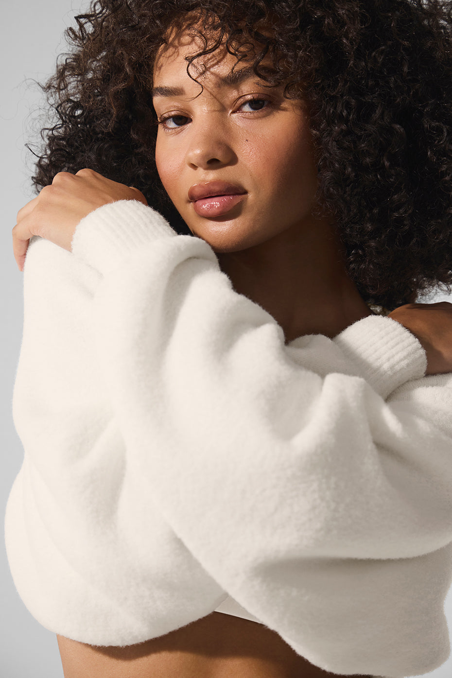 Alternative view of Snuggle Up Sweater Shawl   Ivory