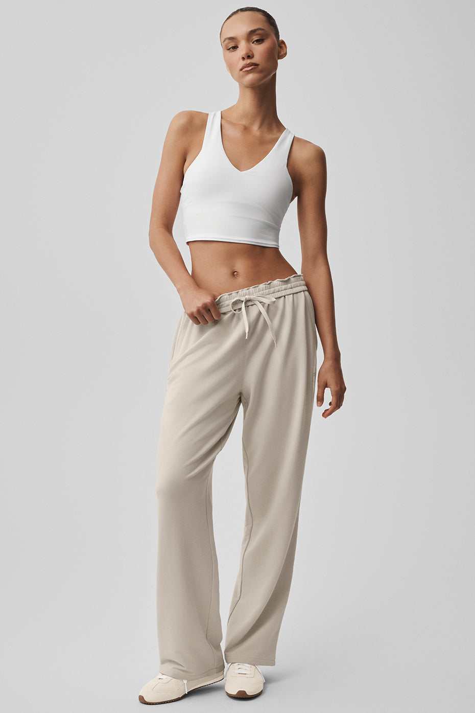 Double Take Straight Leg Pant   Bone