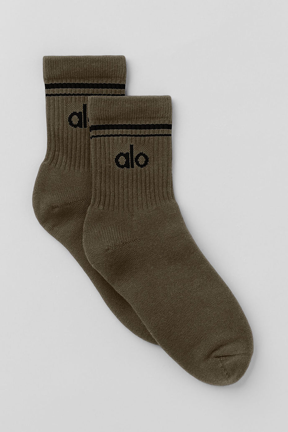 Unisex Half Crew Throwback Sock   Olive Tree/Black