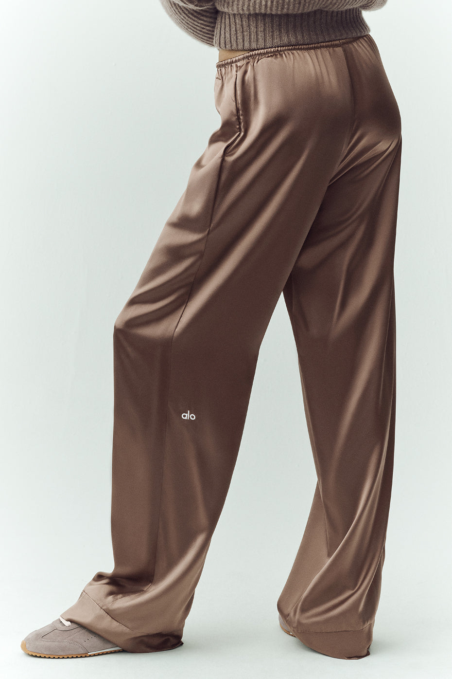 Alternative view of Silk Luminous Pant (Long)   Alpine Cocoa