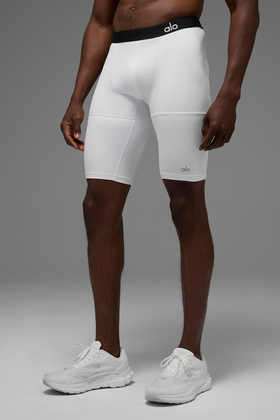 9" Flight Compression Short   White