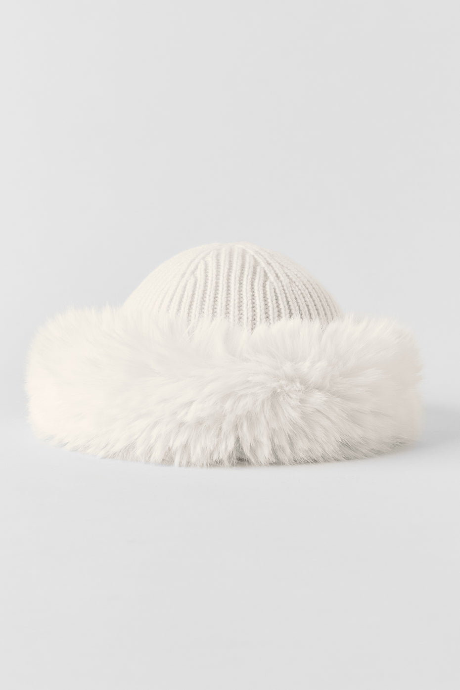 Alternative view of Courchevel Cashmere Faux Fur Beanie   Ivory