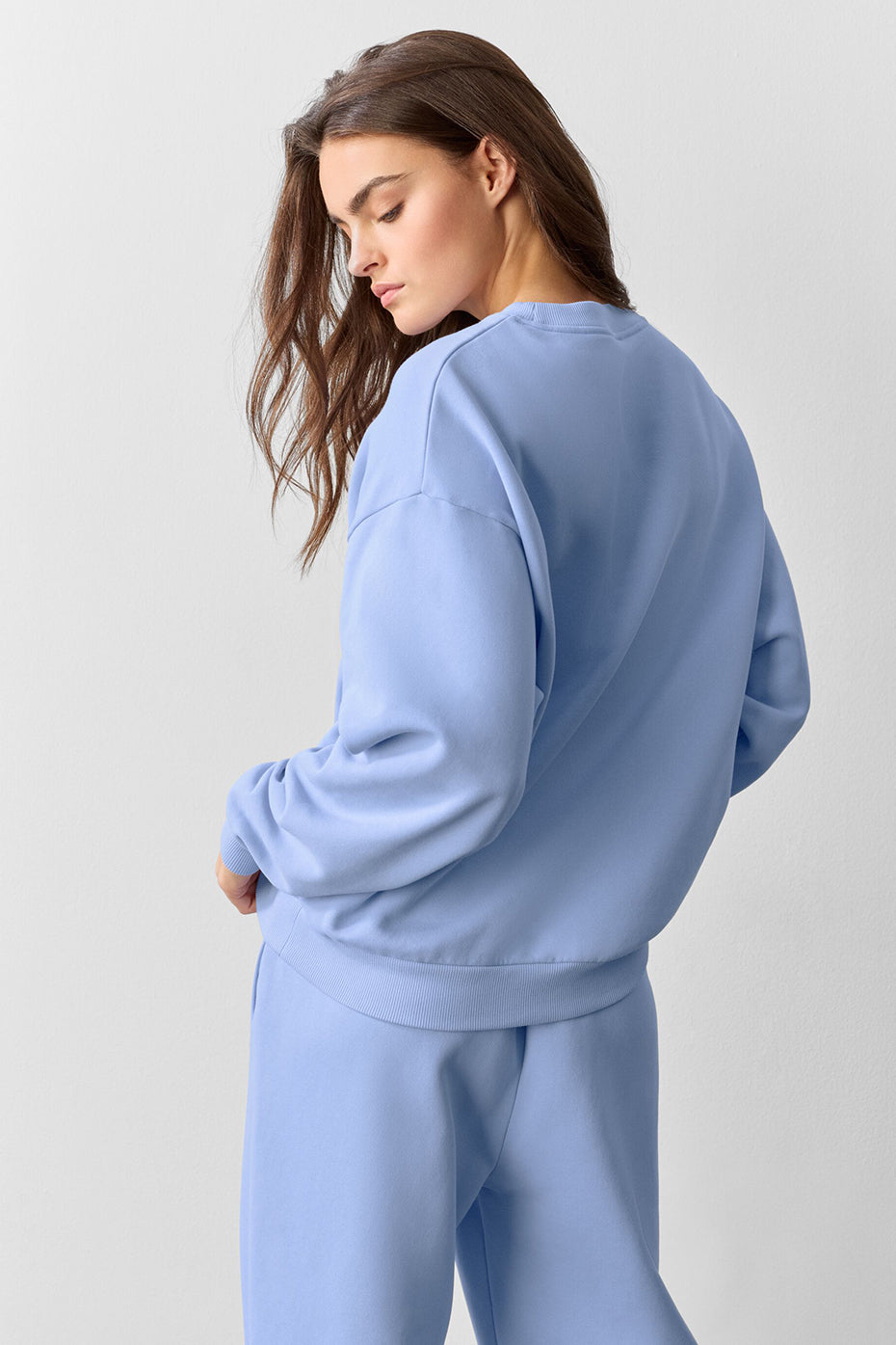 Alternative view of Accolade Crew Neck Pullover   Light Provence Blue