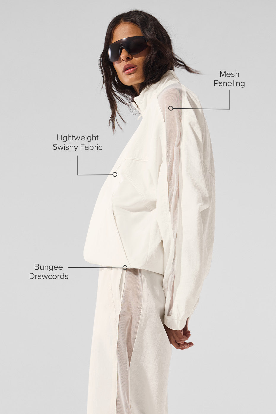Alternative view of Origin Full Zip Track Jacket   Ivory