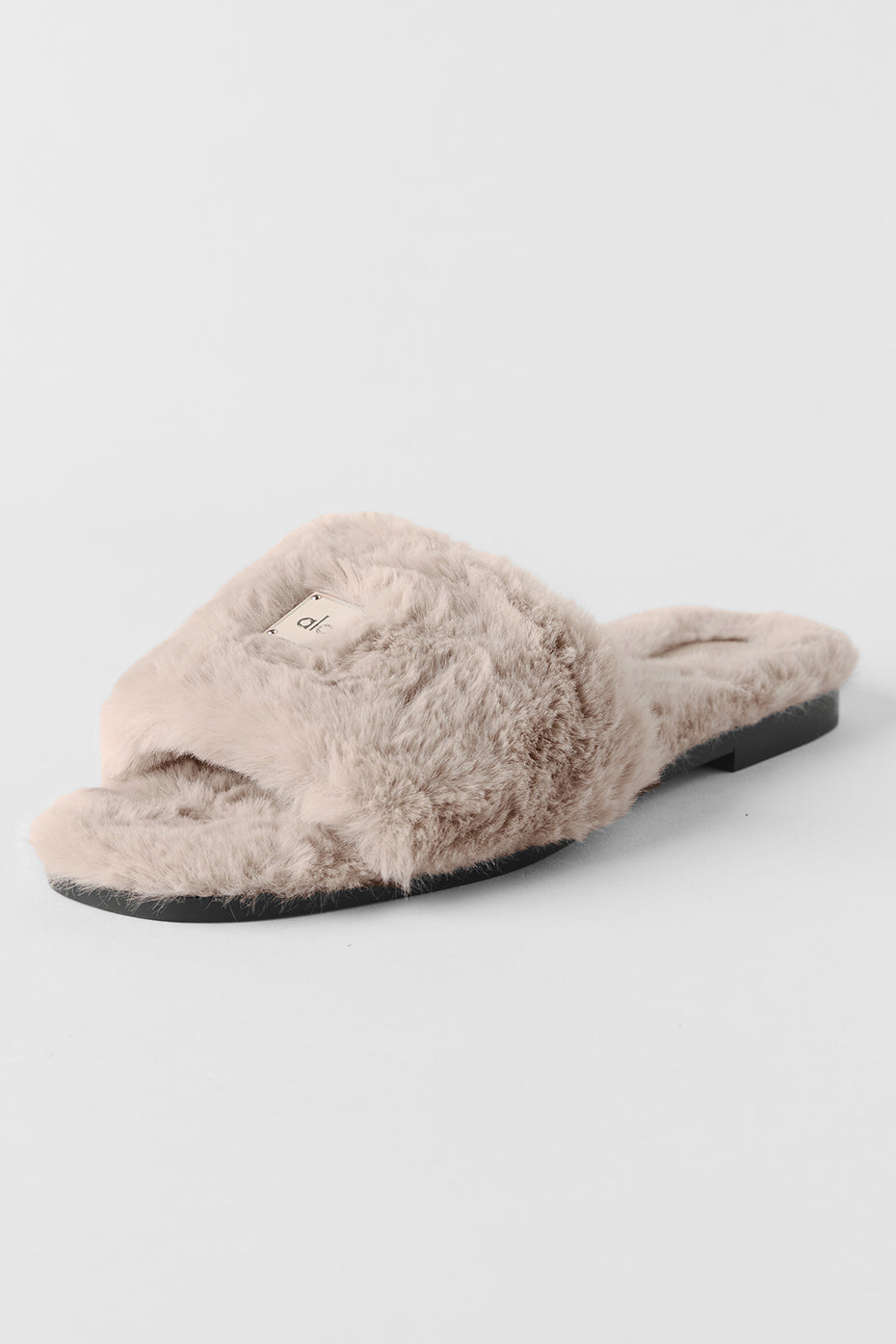 ALO Classico Faux Fur Sandal   Oat