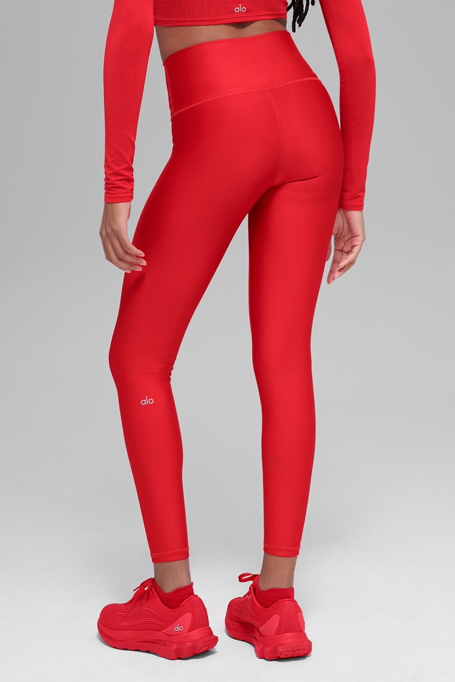Alternative view of 7/8 High Waist Airlift Legging   Bright Red