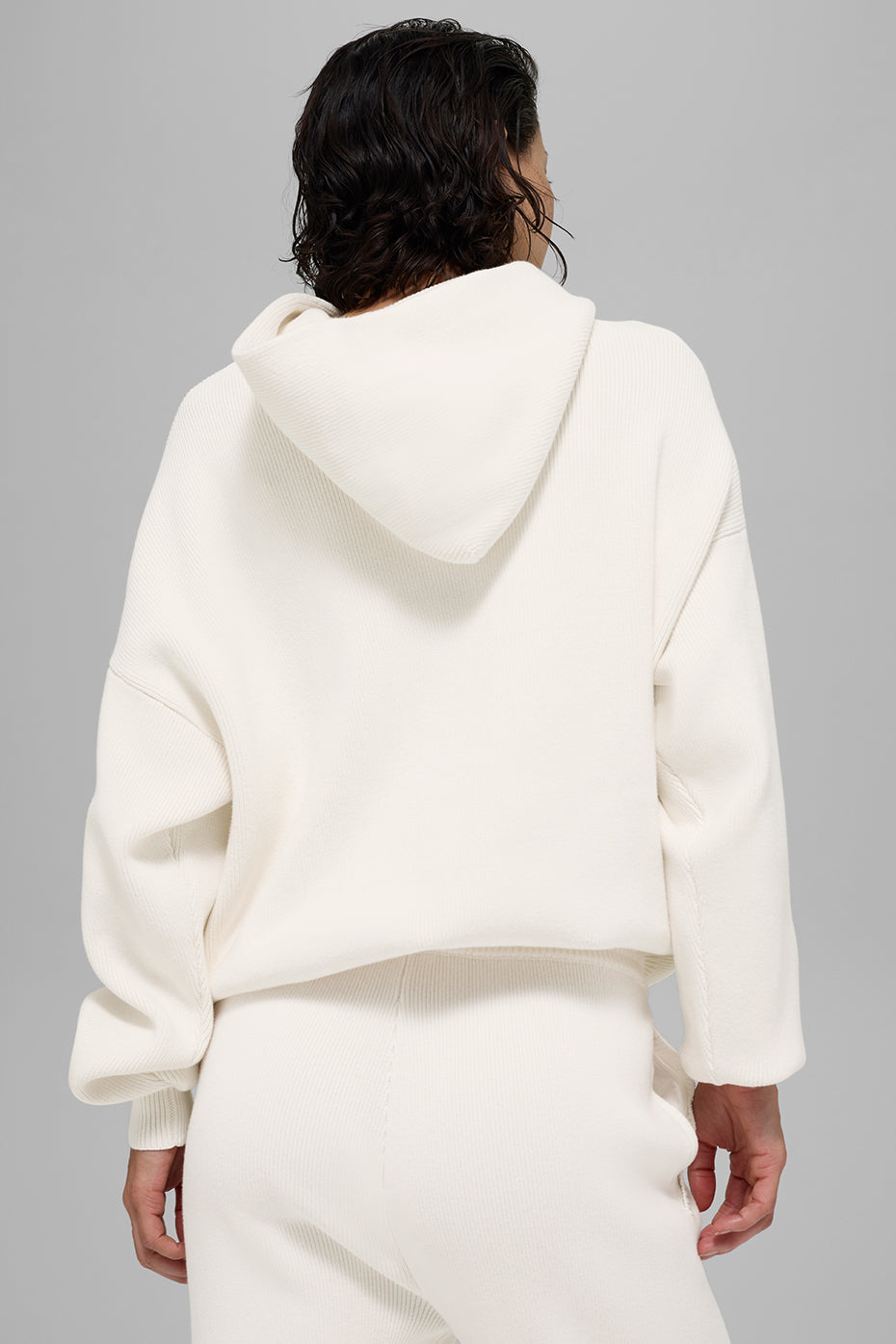 Alternative view of Scholar Hooded Sweater   Ivory