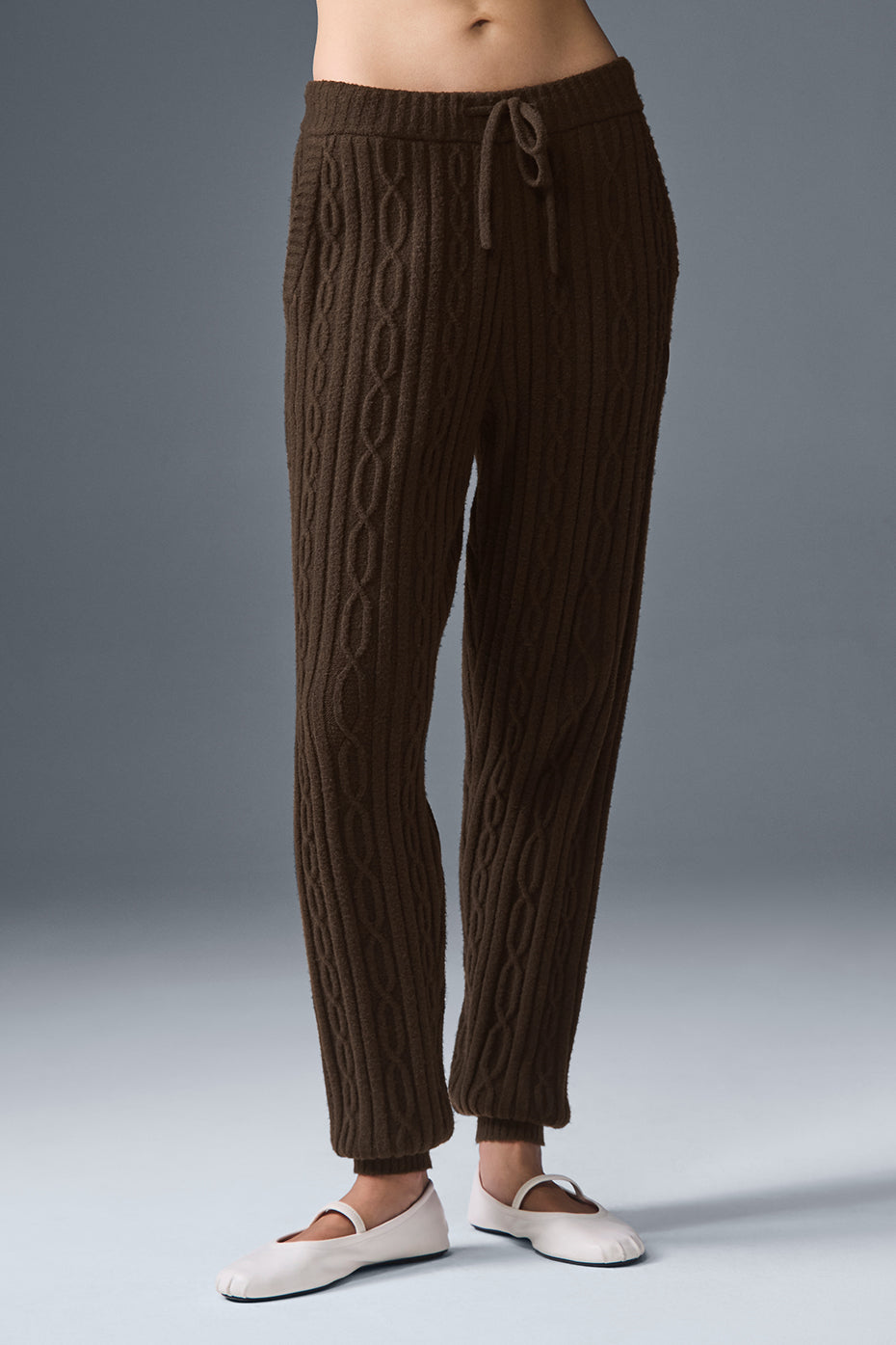 Cable Knit Winter Bliss Pant   Espresso