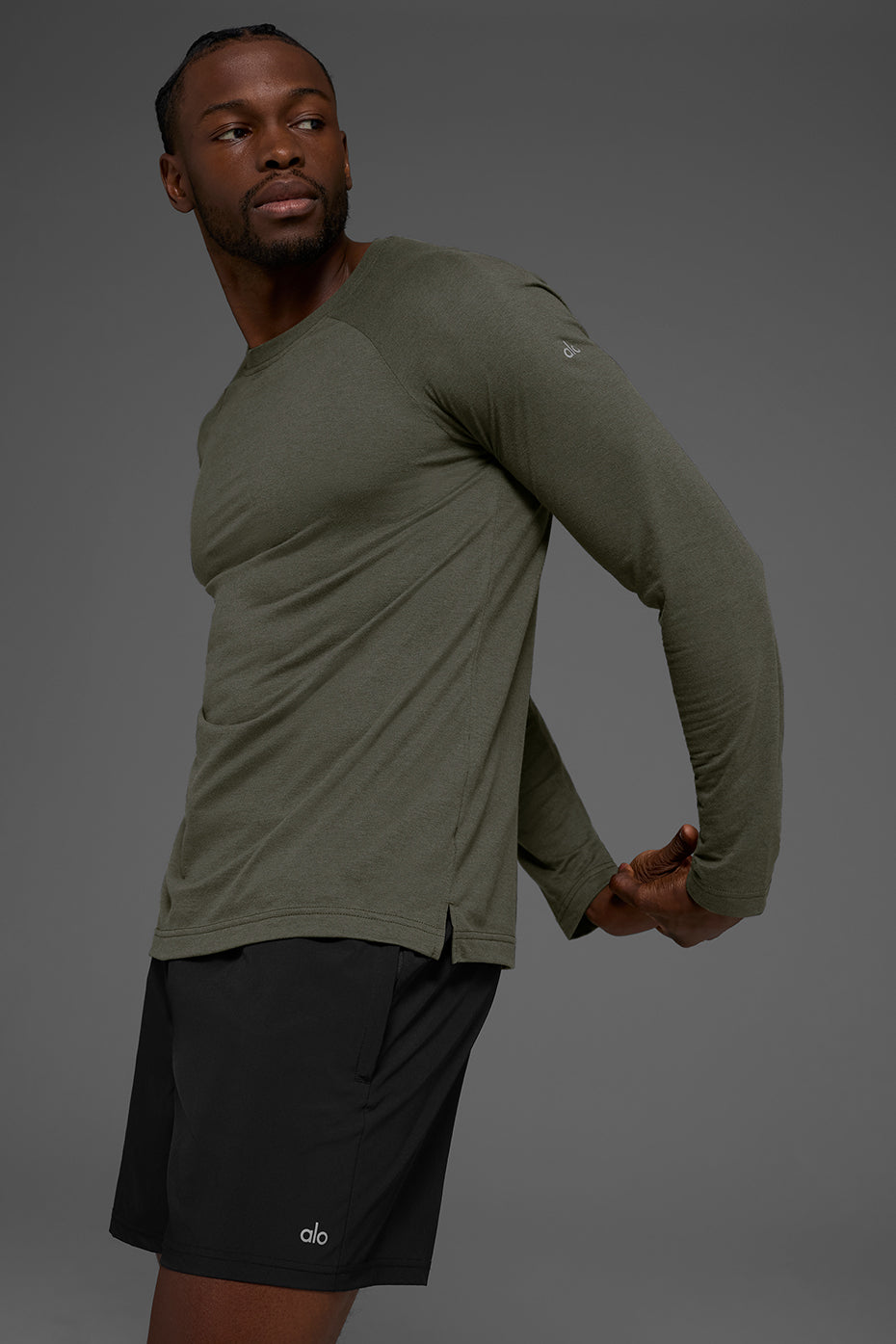 Triumph Long Sleeve Tee   Stealth Green