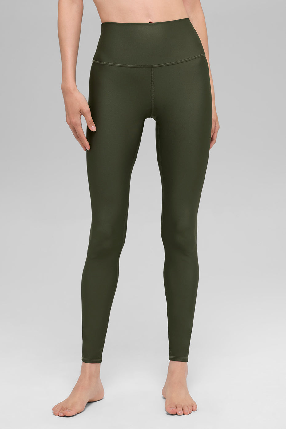 High Waist Airlift Legging   Green Olive