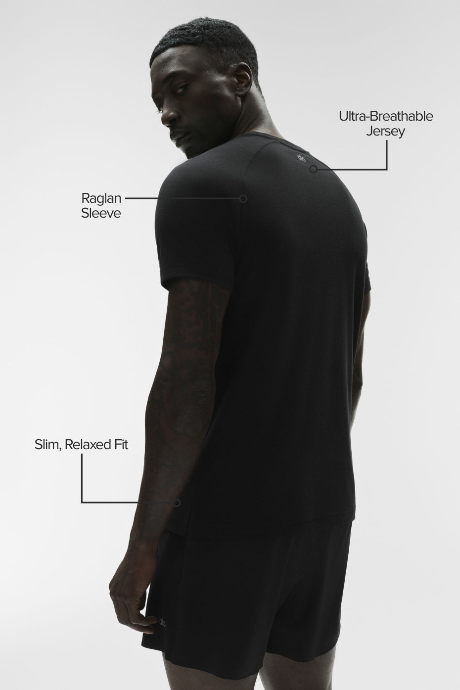 Alternative view of Triumph Raglan Tee   Black