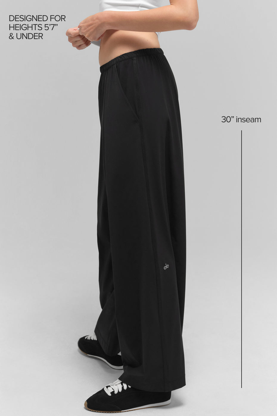 Alternative view of Breezy Wide Leg Pant (Regular)   Black