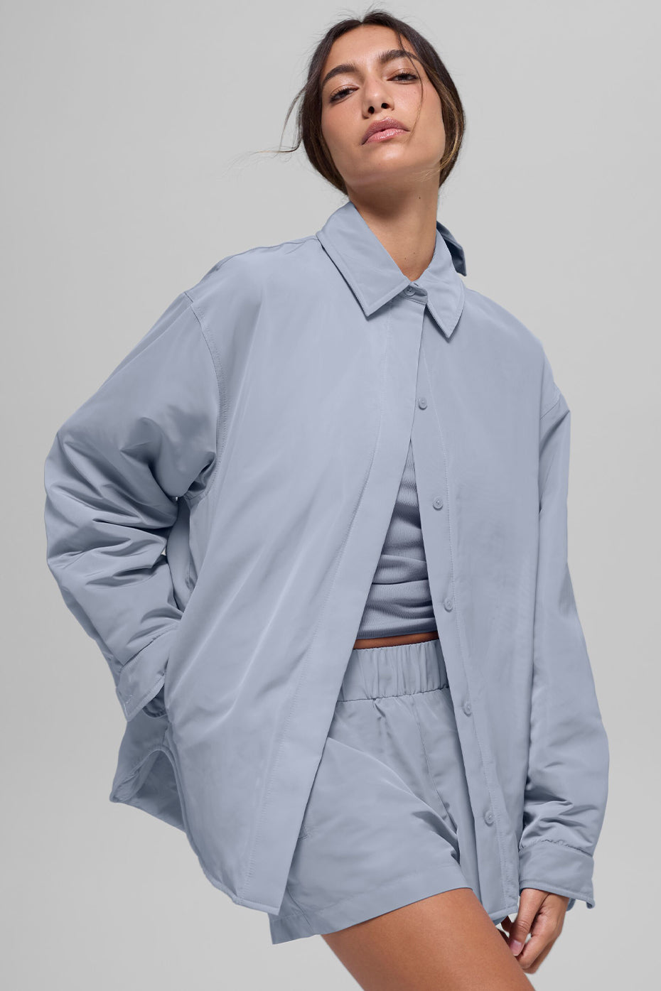 Socialite Shacket   Winter Frost