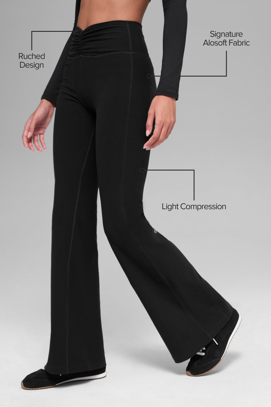 Alternative view of Alosoft Intuition High Waist Bootcut   Black