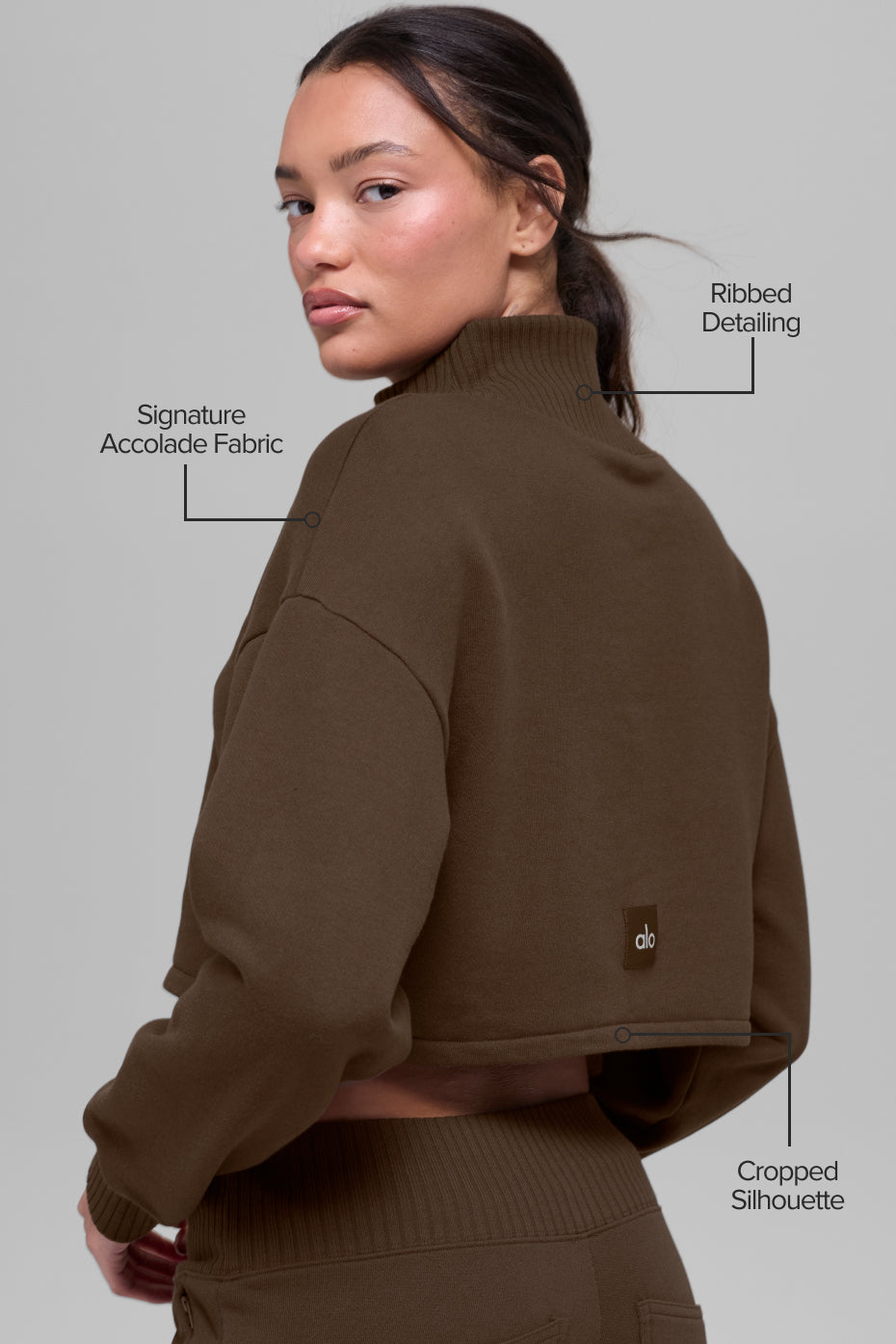 Alternative view of Cropped Serenity Coverup   Espresso