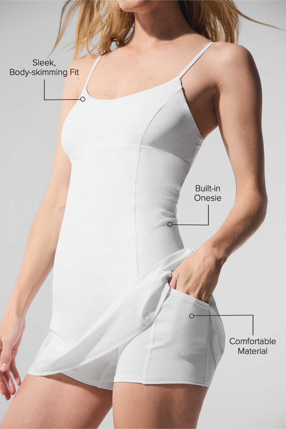 Alternative view of Breezy Tennis Dress   White