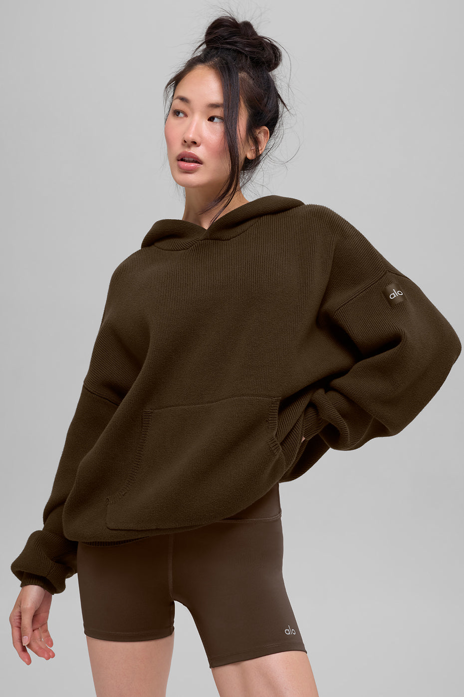 Scholar Hooded Sweater   Espresso