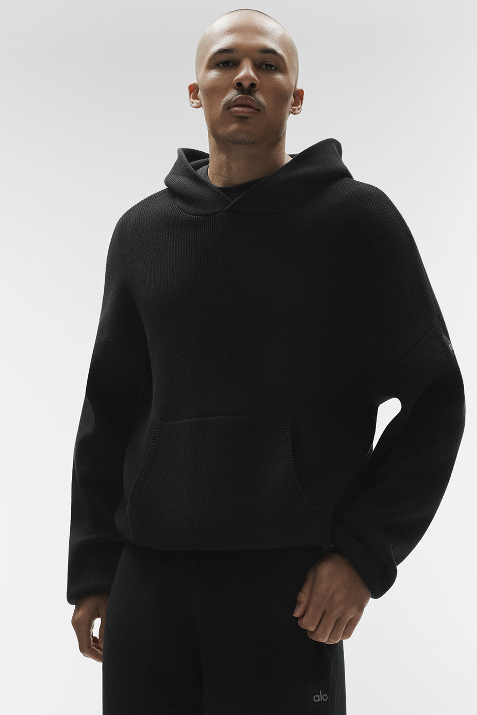 Scholar Hooded Sweater   Black