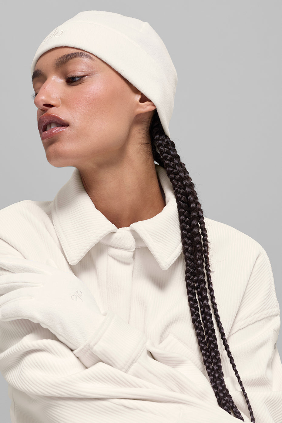 Performance Fleece Beanie   Ivory/Ivory