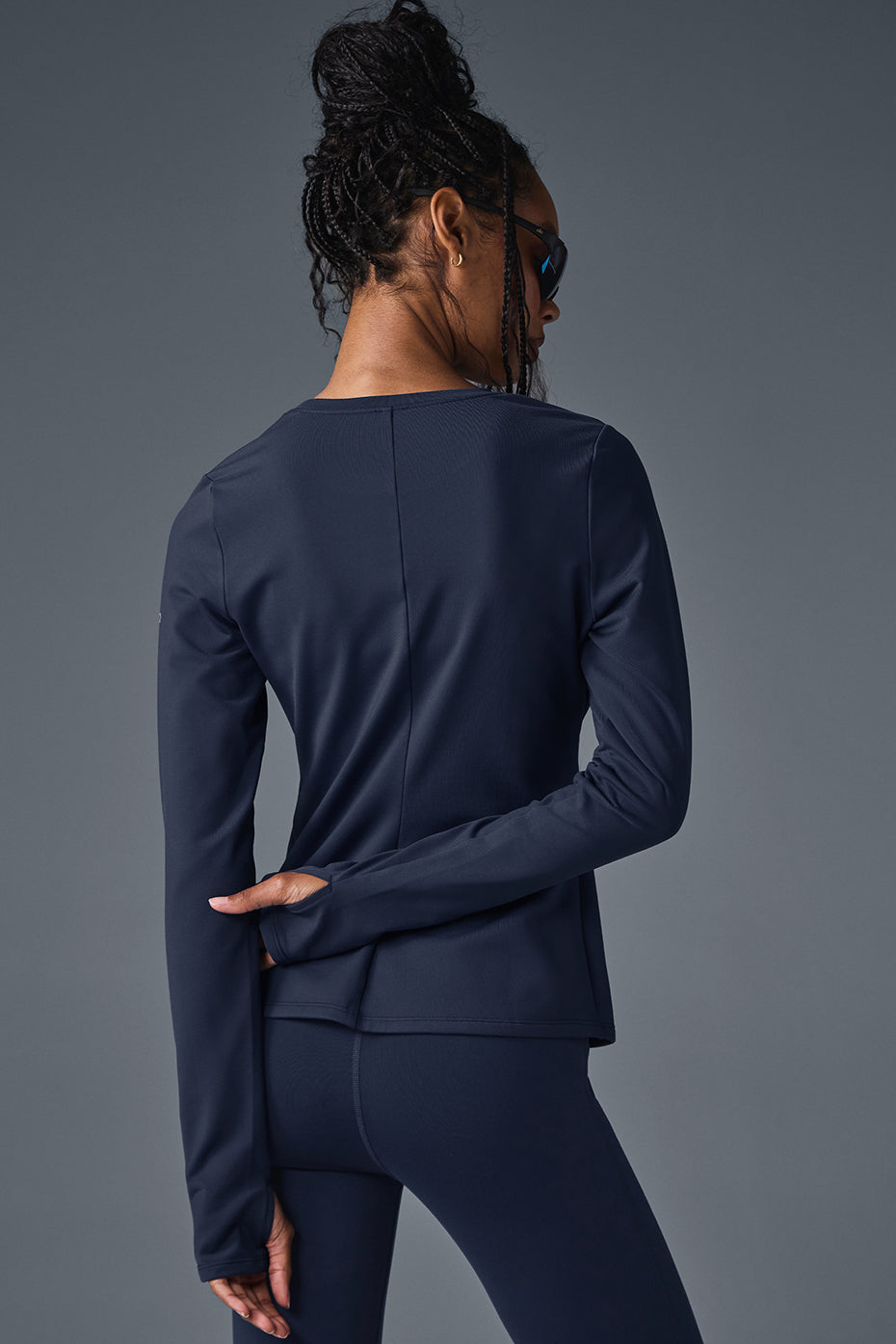Alternative view of Airbrush Winter Warm Nocturne Long Sleeve   Navy