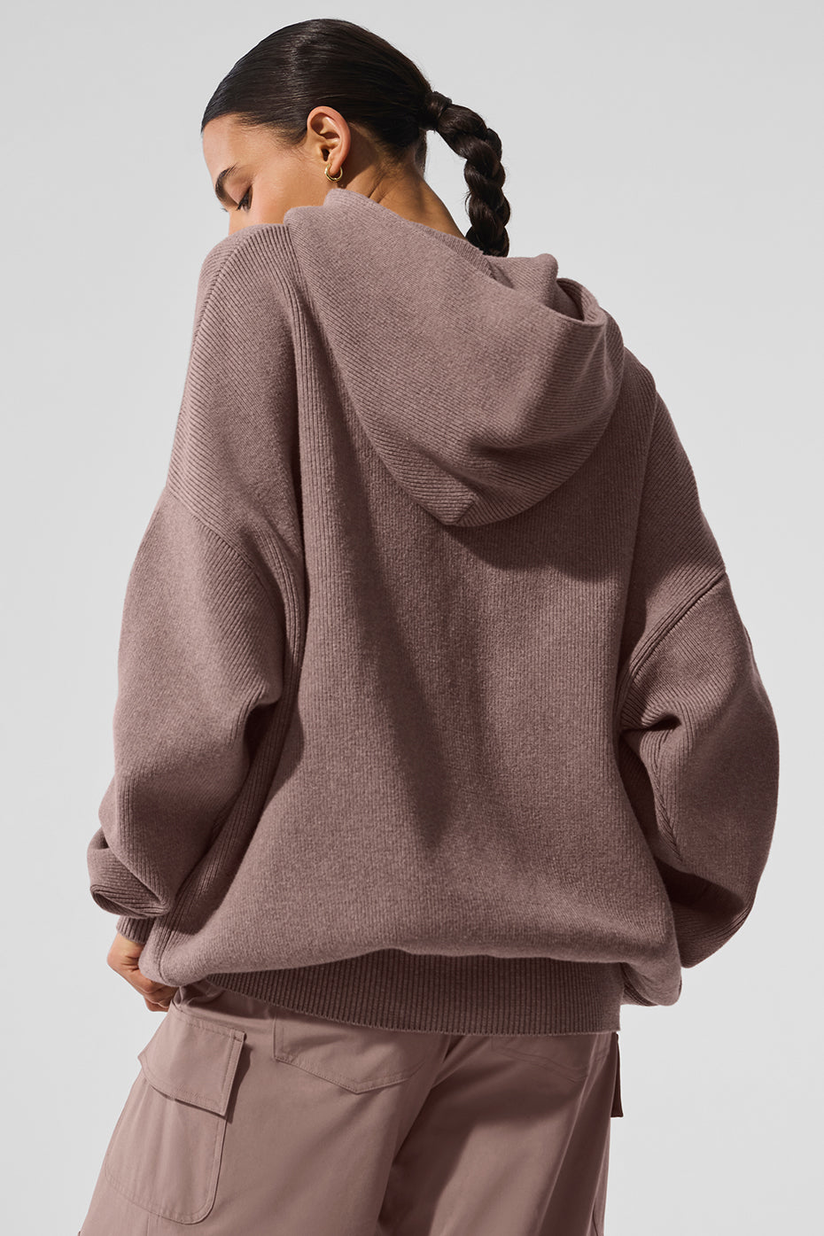 Alternative view of Scholar Hooded Sweater   Mushroom Heather
