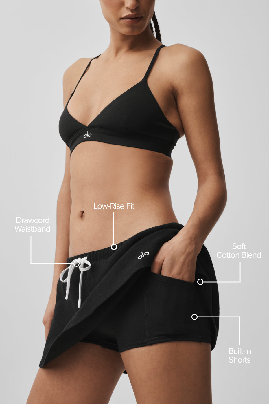 Alternative view of Low Rise Fan Favorite Micro Skirt   Black