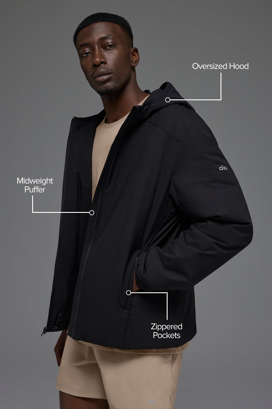 Alternative view of Elemental Full Zip Jacket   Black
