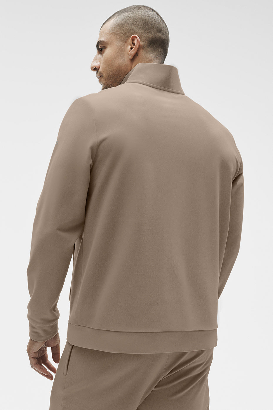 Alternative view of Conquer Max Mock Neck Full Zip   Gravel