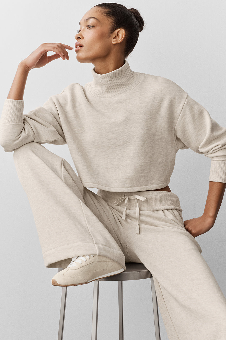 Cropped Serenity Coverup   Oatmeal Heather