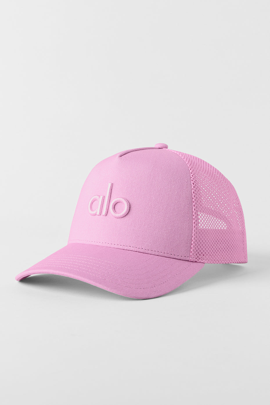District Trucker Hat   Candy Heart Pink