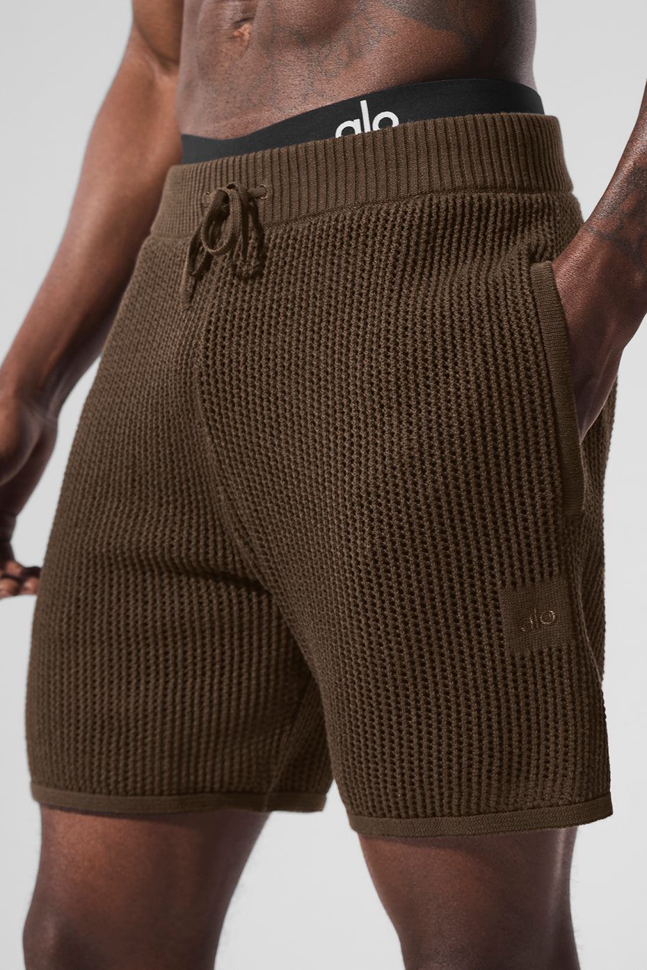 Alternative view of Open Knit Short   Espresso