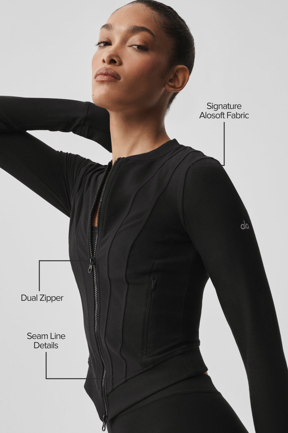 Alternative view of Alosoft Recharge Jacket   Black