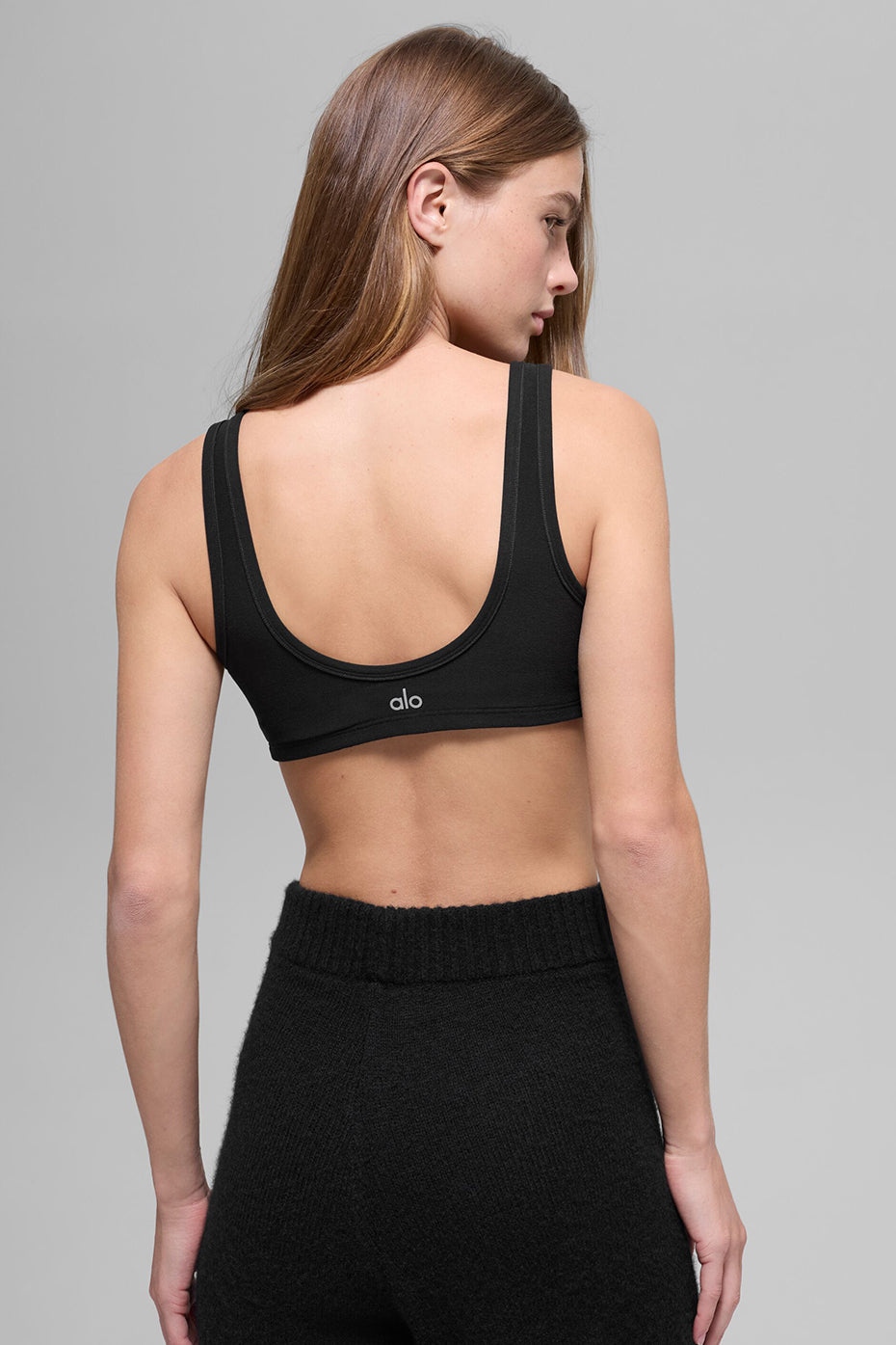 Alternative view of Alosoft Center Stage Bra   Black