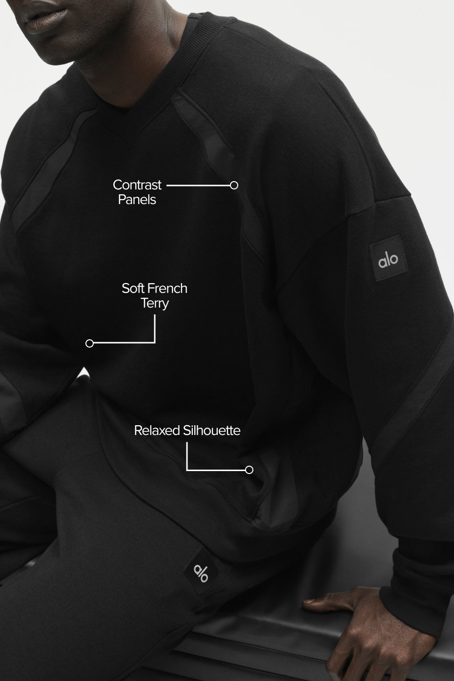 Alternative view of Field Crew Neck Sweatshirt   Black