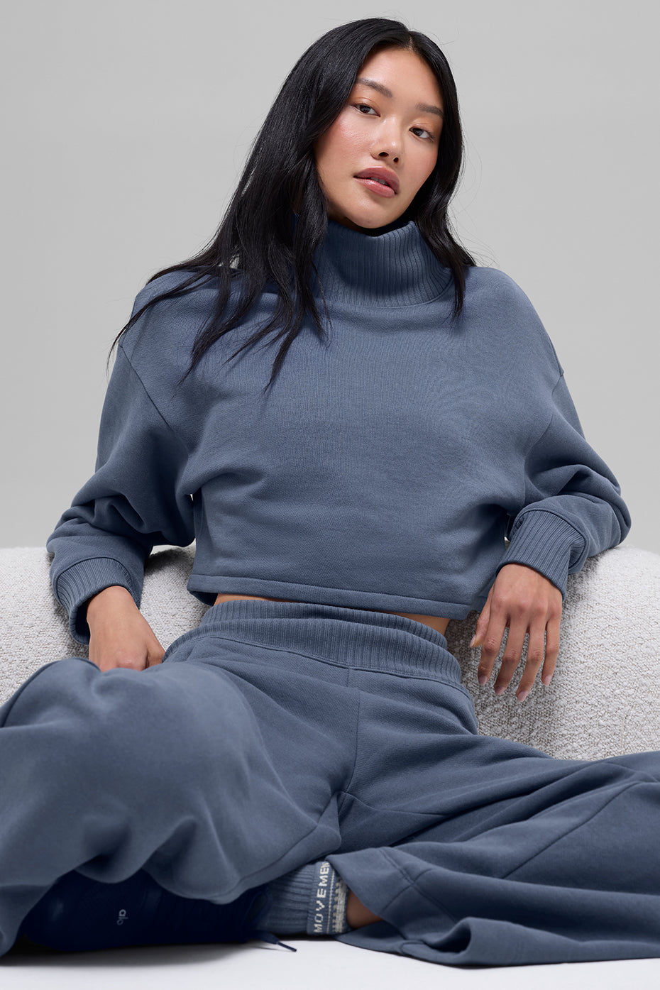 Alternative view of Cropped Serenity Coverup   Bluestone