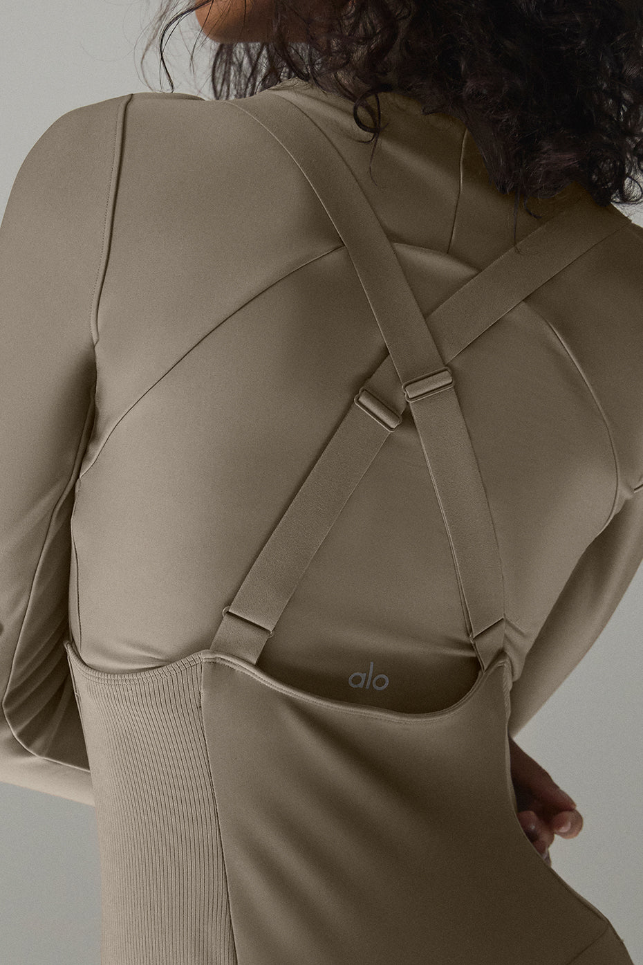 Alternative view of Airlift Winter Warm Mesh Ski Time Long Sleeve   Light Cocoa