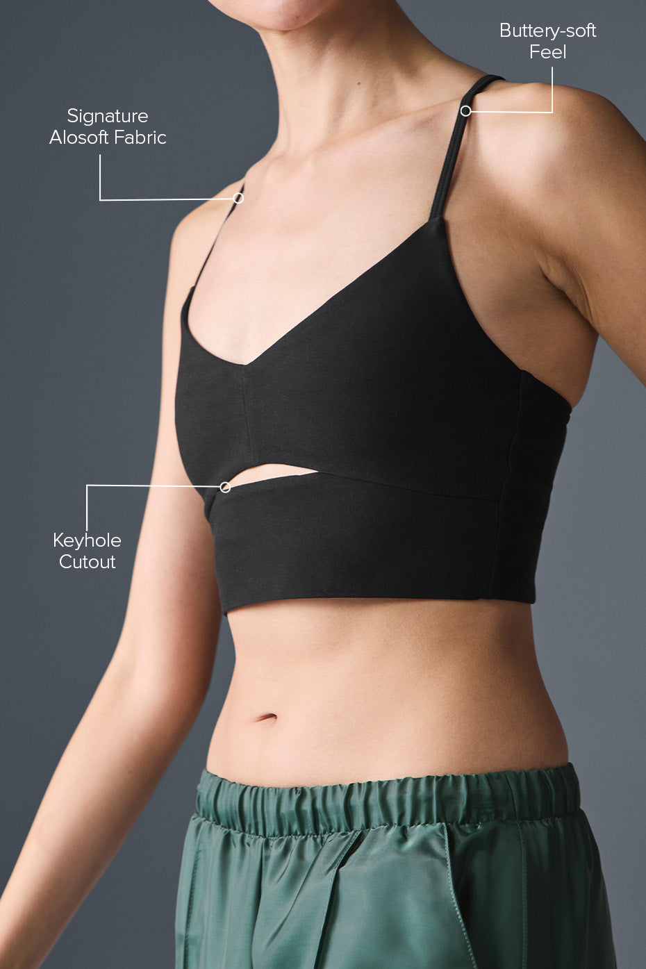 Alternative view of Alosoft Highlight Bra   Black