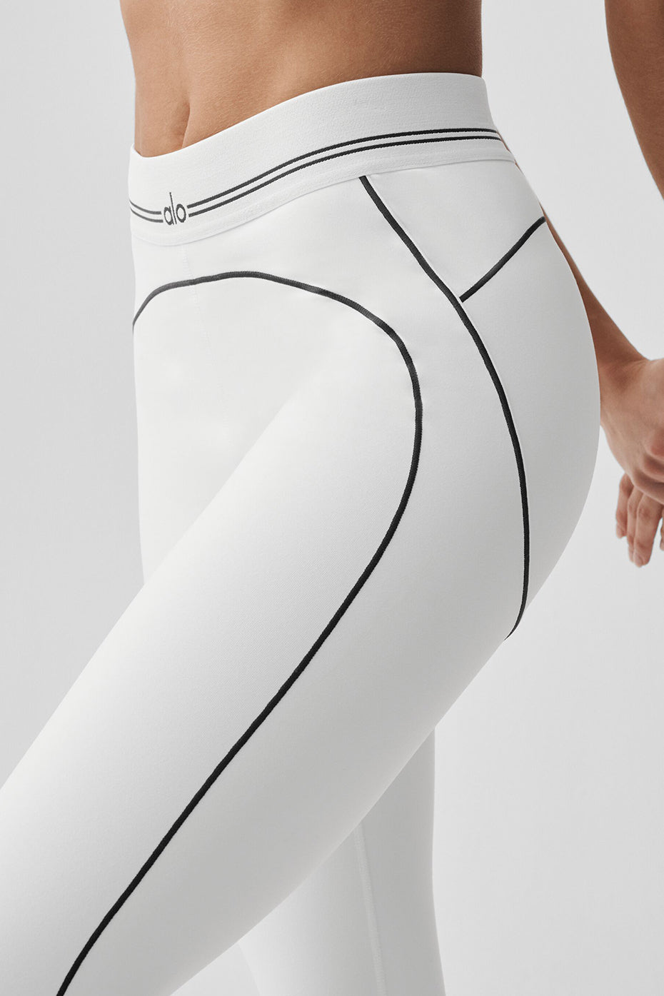 Alternative view of Airbrush High Waist 7/8 Heart Throb Legging   White/Black